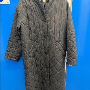 Aritzia Charcoal Quilted Puffer Coat